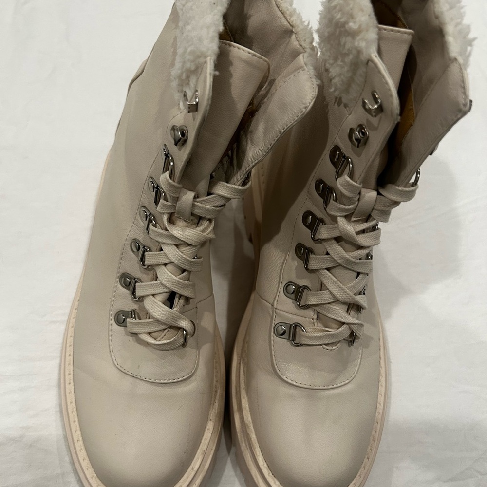 Billini Cream Lace-Up Winter Boots